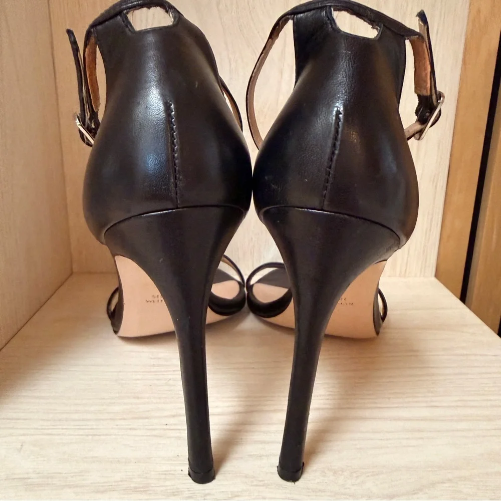 Stuart Weitzman Black Leather Nudist Ankle Strap shoes|sandals|Heels sz 10 - Picture 9 of 15